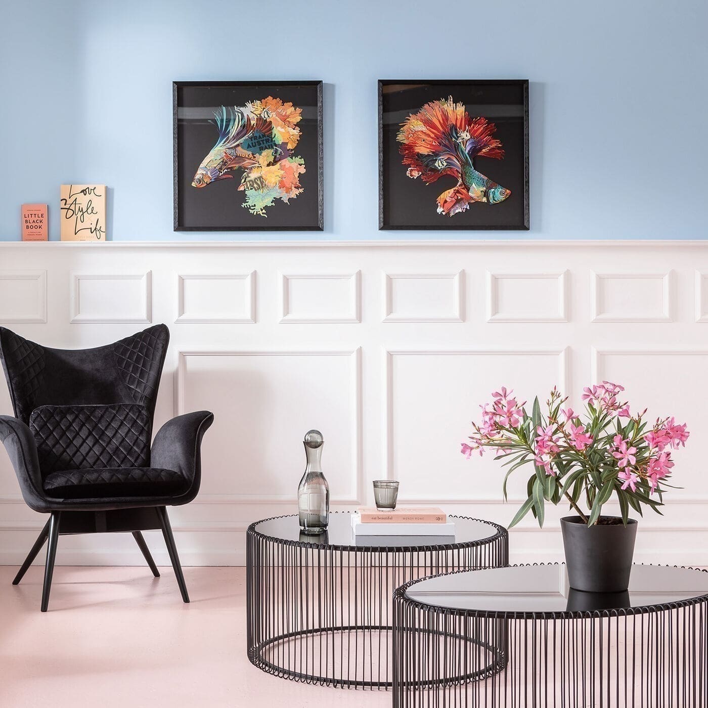 Salontafel Wire Uno Black Ø80cm Kare Design Salontafel 84514