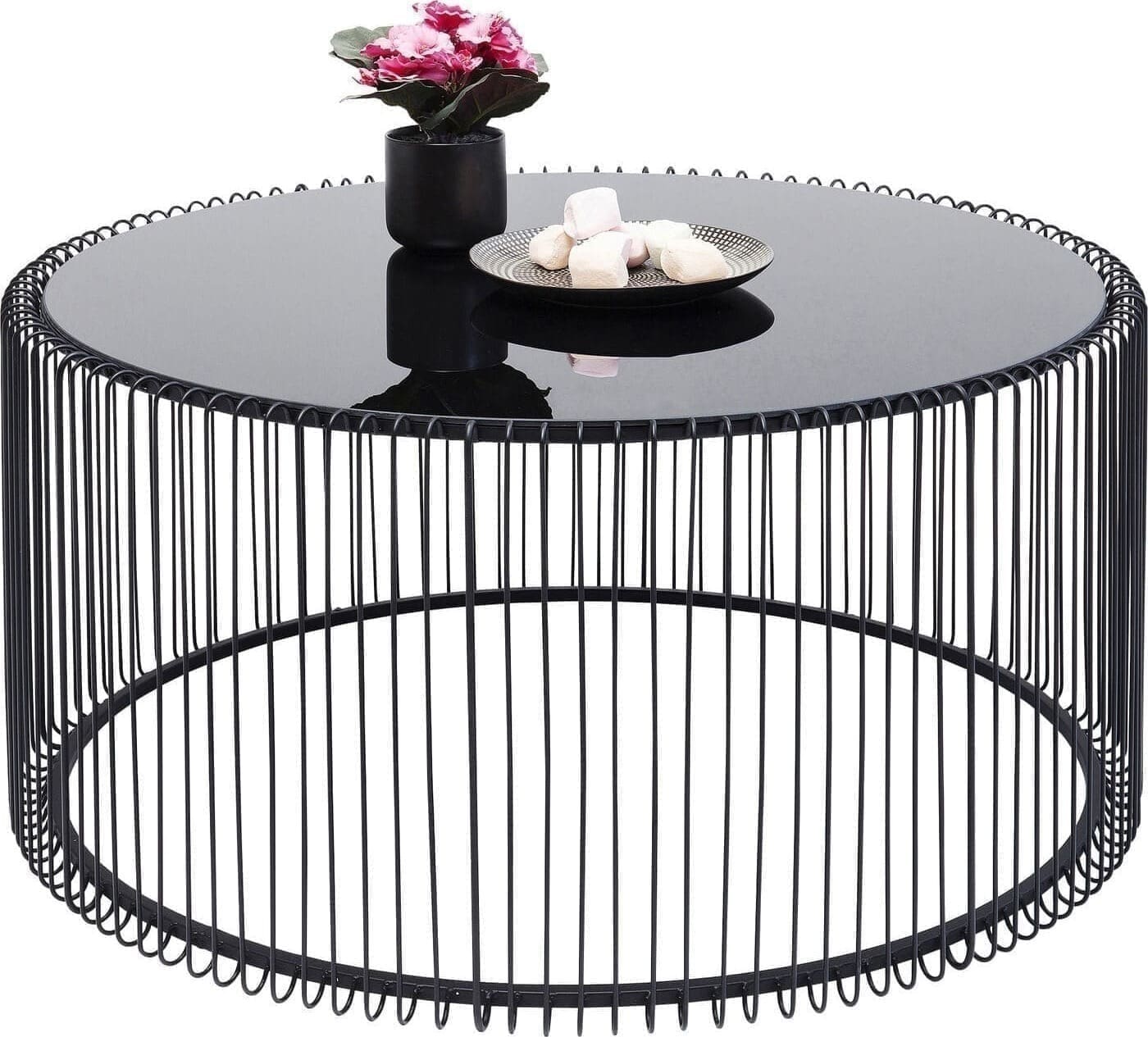 Salontafel Wire Uno Black Ø80cm Kare Design Salontafel 84514