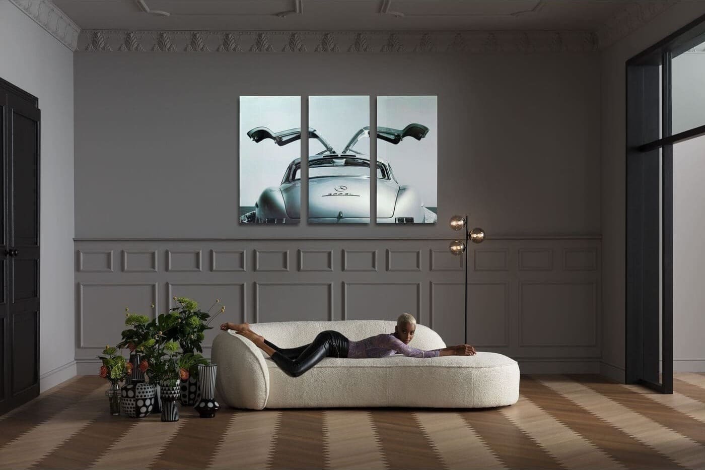 Schilderij Glas Oldtimer Back 160x120cm Kare Design Schilderij 61474