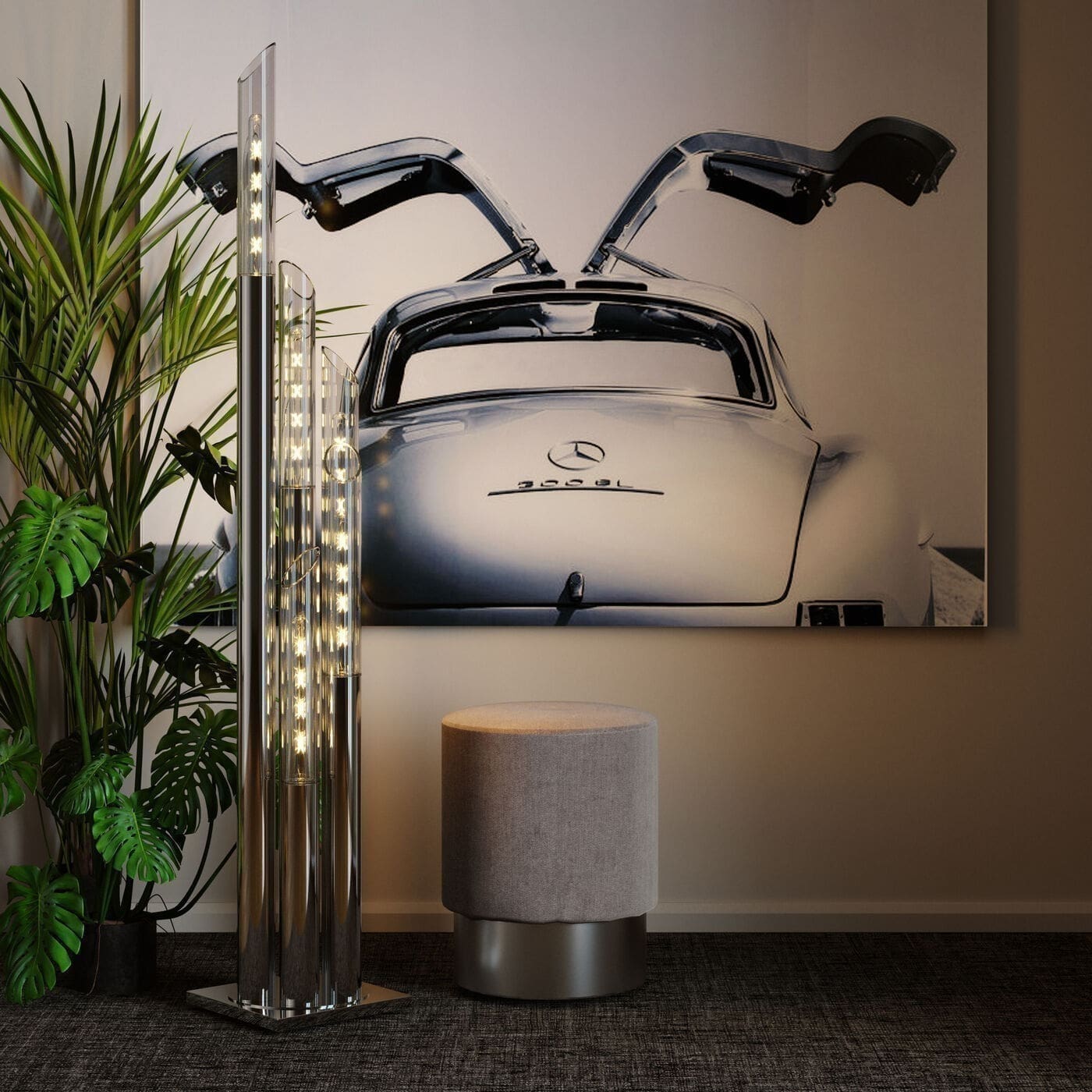 Schilderij Glas Oldtimer Back 160x120cm Kare Design Schilderij 61474