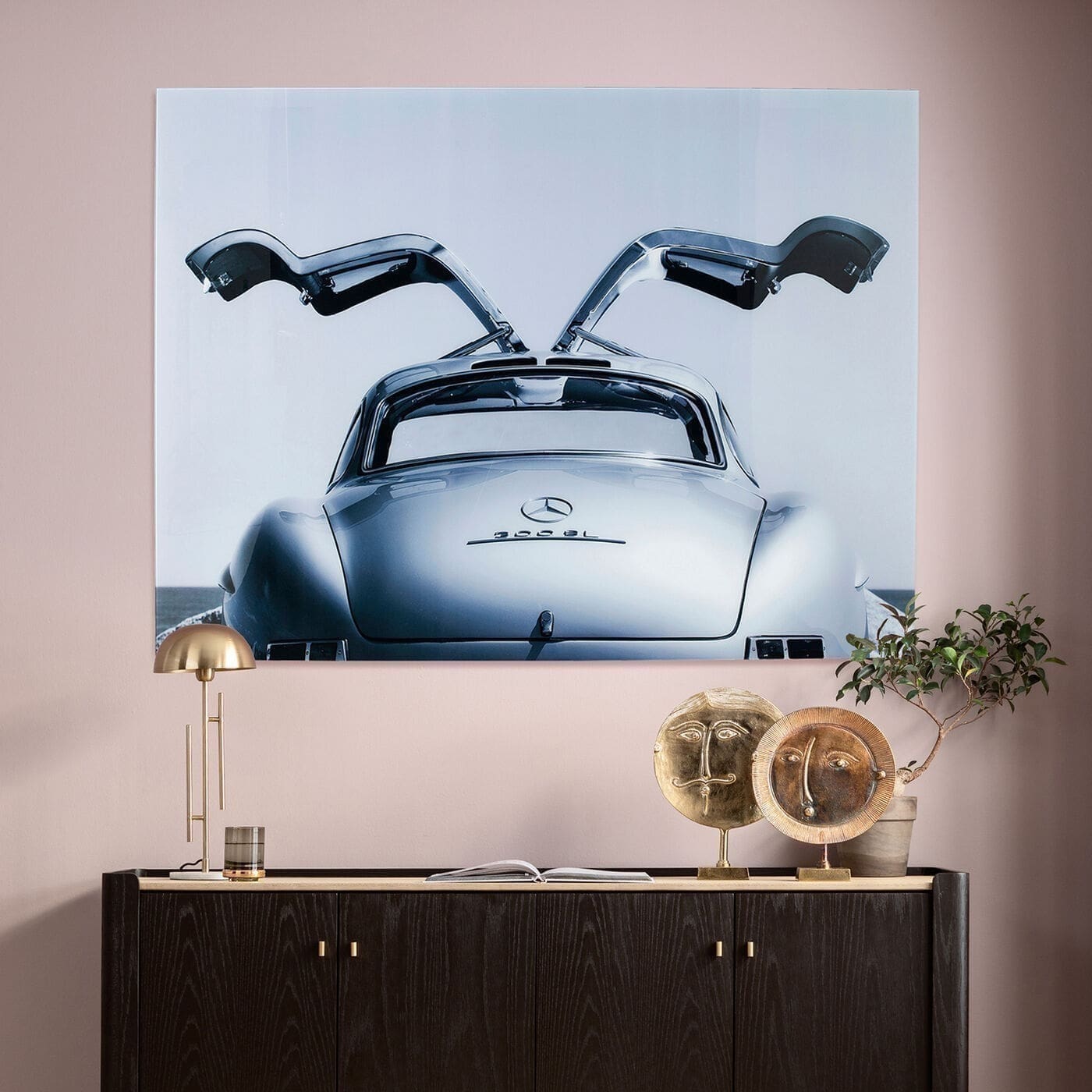 Schilderij Glas Oldtimer Back 160x120cm Kare Design Schilderij 61474