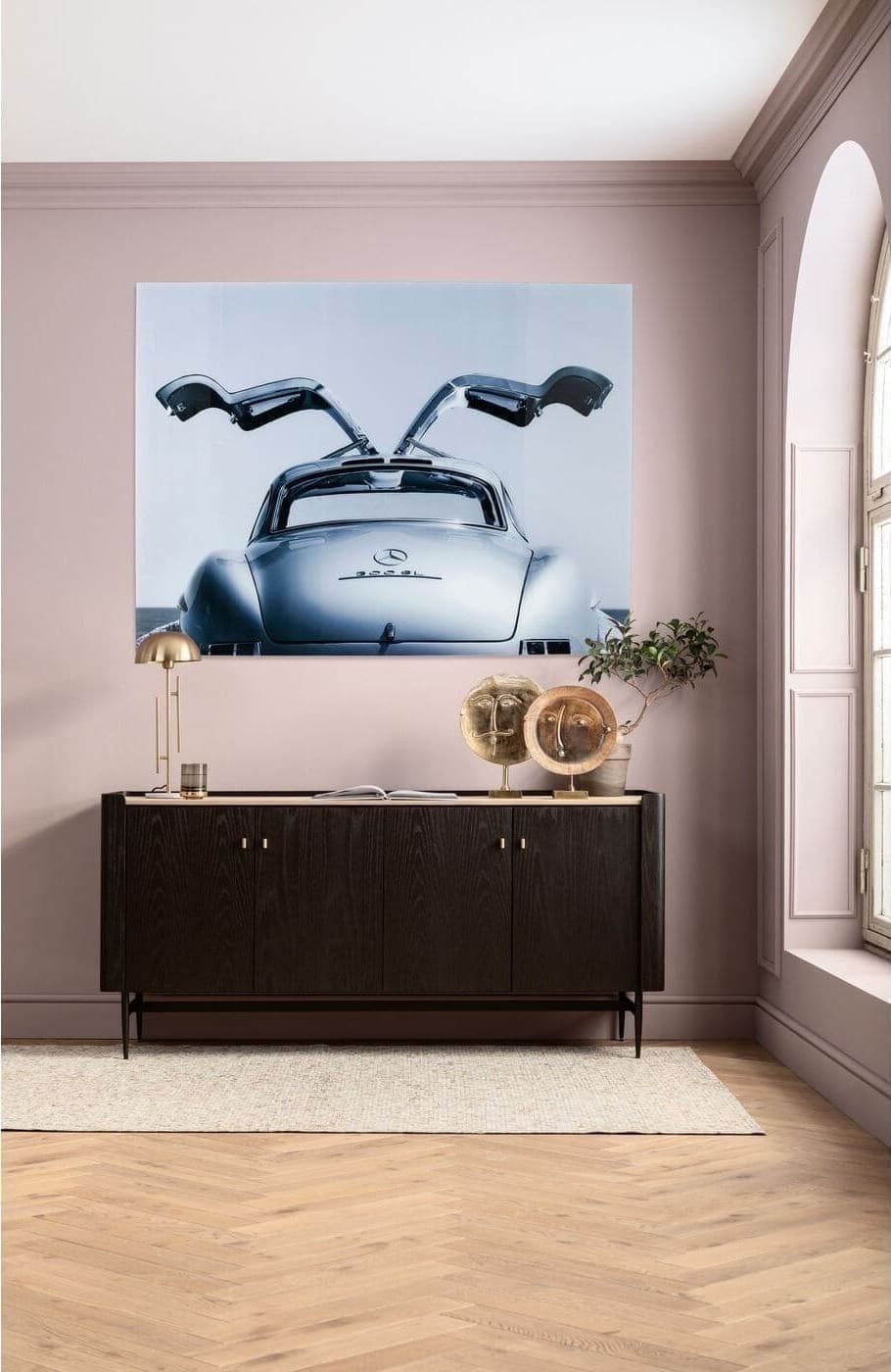 Schilderij Glas Oldtimer Back 160x120cm Kare Design Schilderij 61474