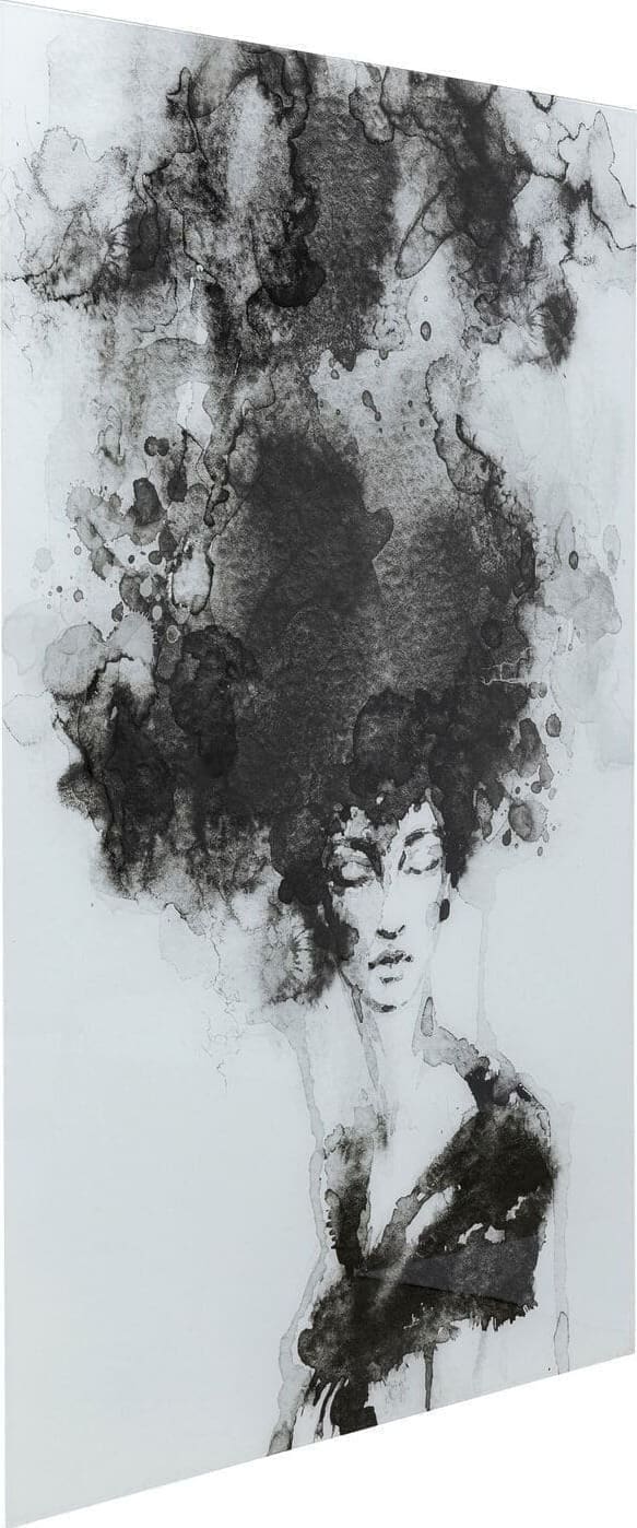 Schilderij Glas Smokey Hair 100x150cm Kare Design Schilderij 53816