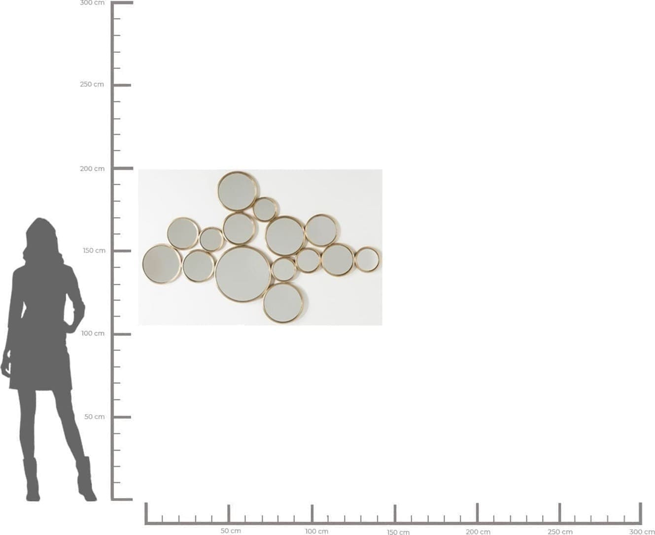 Spiegel Bubbles Brass 138x93cm Kare Design Spiegel 84132