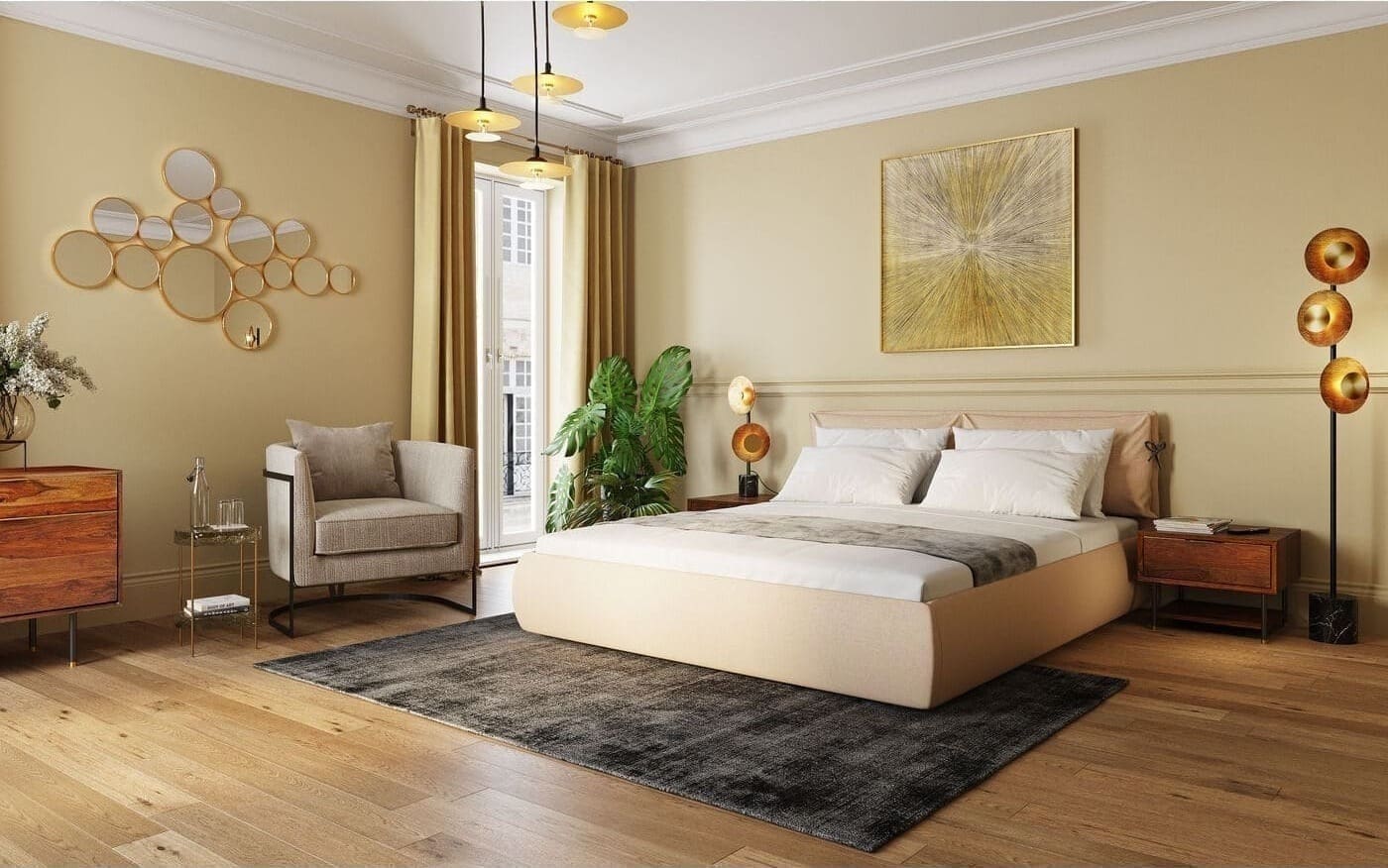 Spiegel Bubbles Brass 138x93cm Kare Design Spiegel 84132