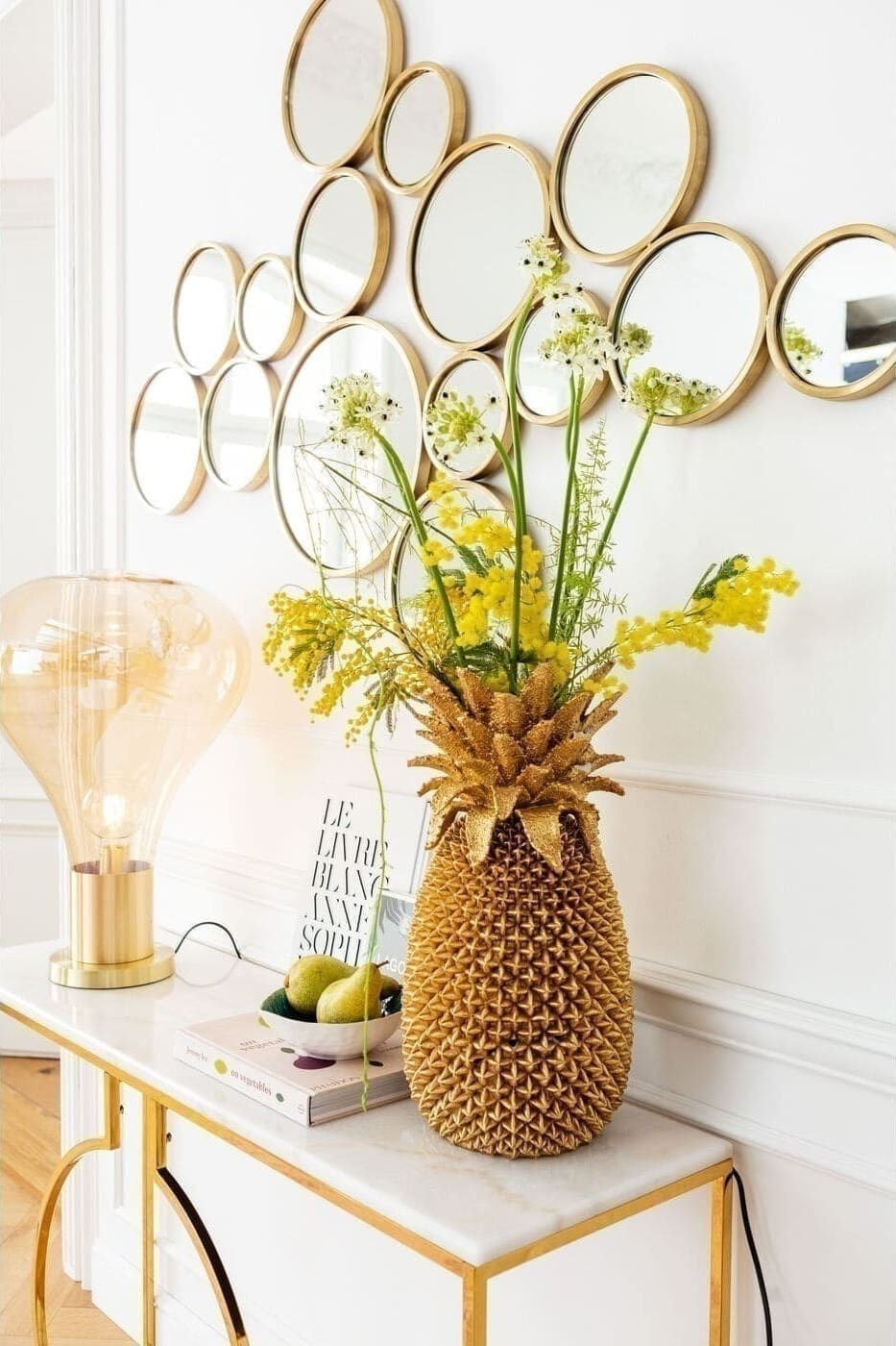 Spiegel Bubbles Brass 138x93cm Kare Design Spiegel 84132
