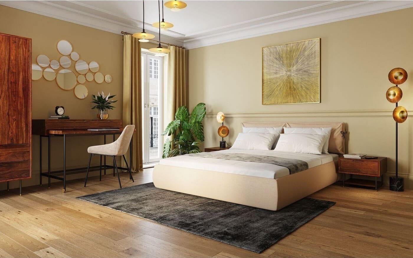 Spiegel Bubbles Brass 138x93cm Kare Design Spiegel 84132
