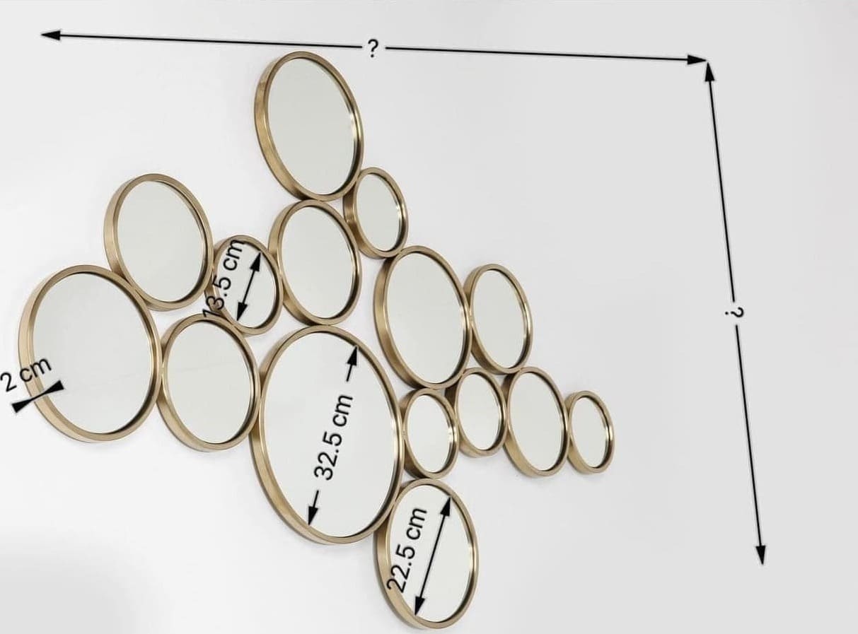Spiegel Bubbles Brass 138x93cm Kare Design Spiegel 84132
