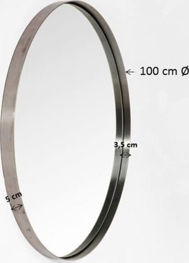 Spiegel Curve Brass Ø100cm Kare Design Spiegel 82718