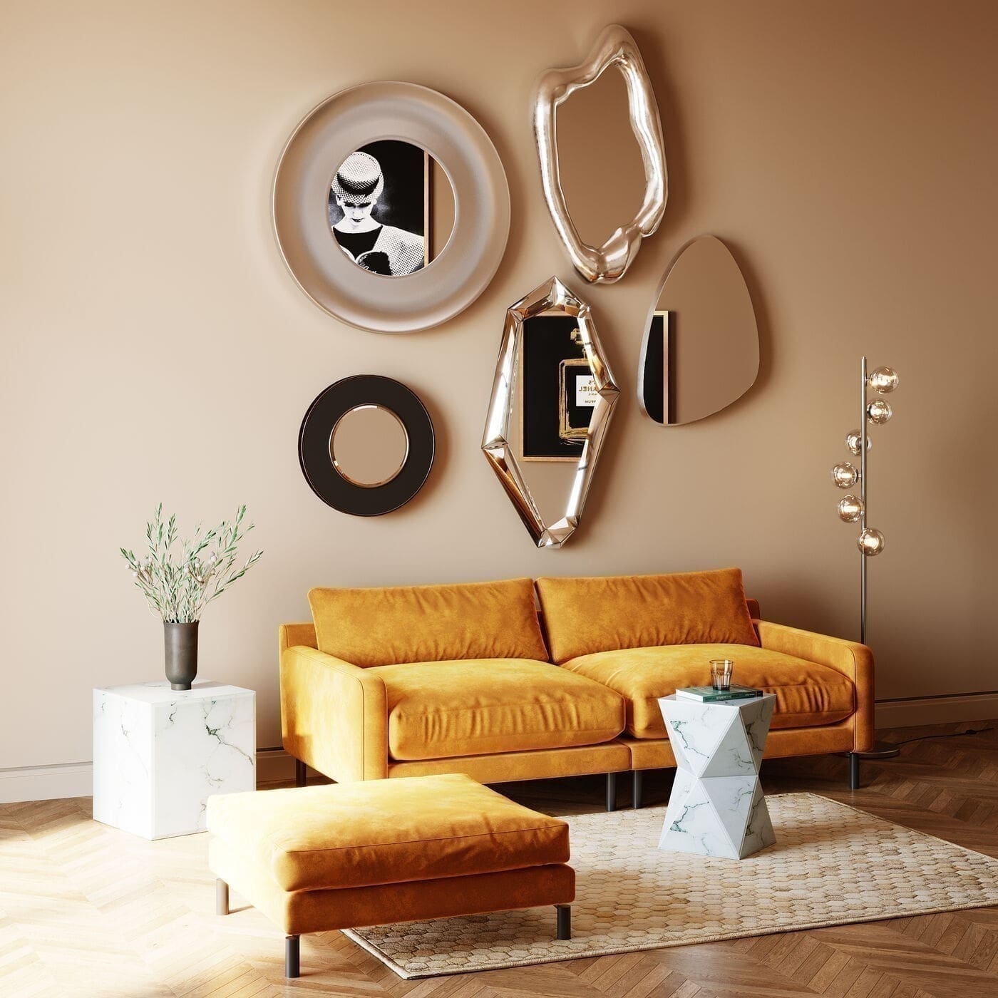 Spiegel Hologram Silver 117x68cm Kare Design Spiegel 80946