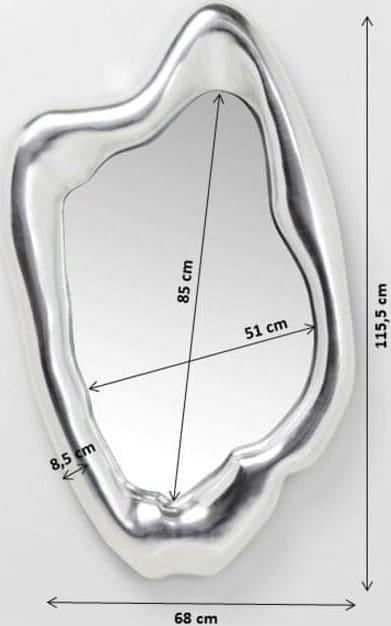 Spiegel Hologram Silver 117x68cm Kare Design Spiegel 80946