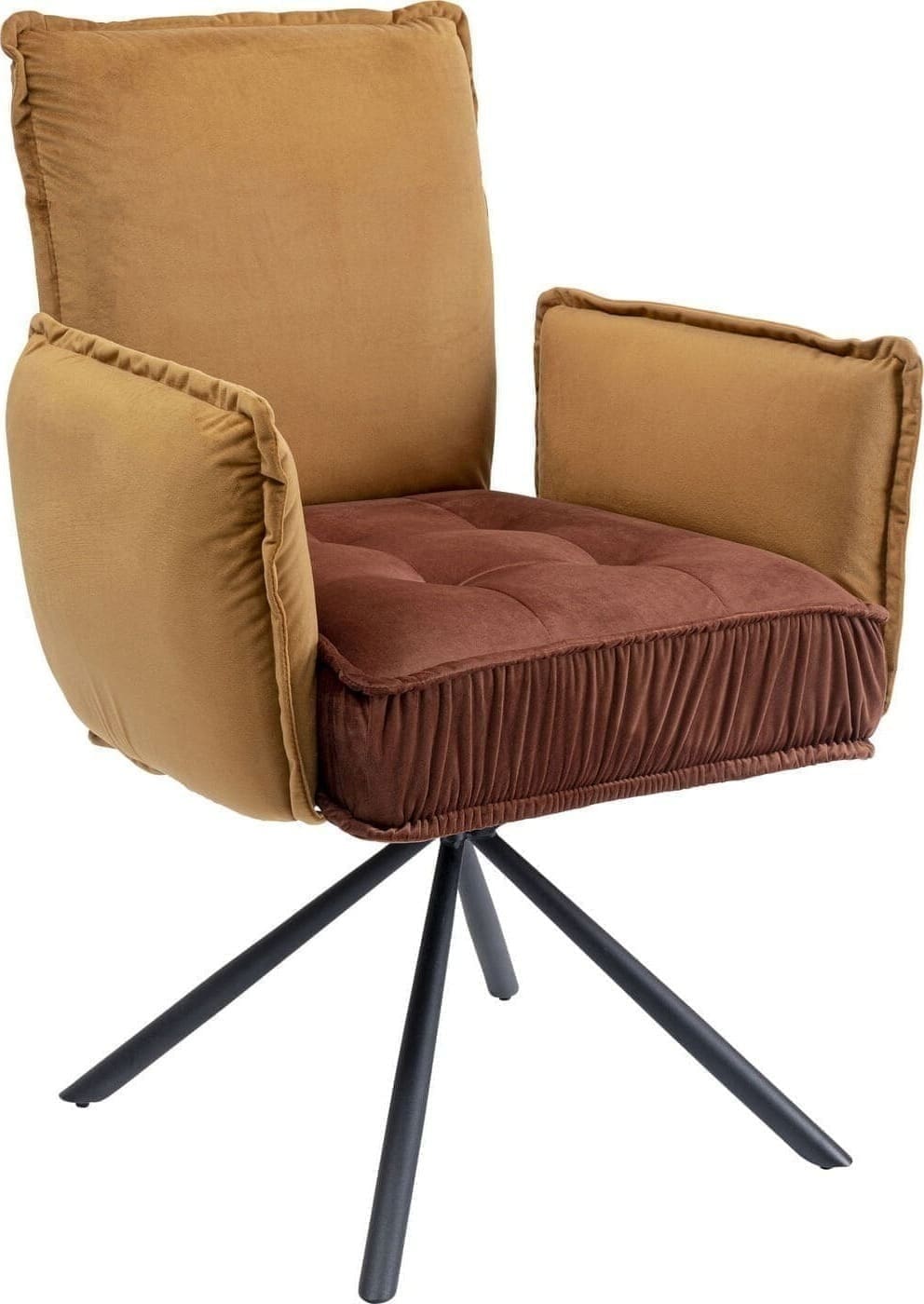 Swivel Armstoel Chelsea Brown Kare Design Armstoel 85770