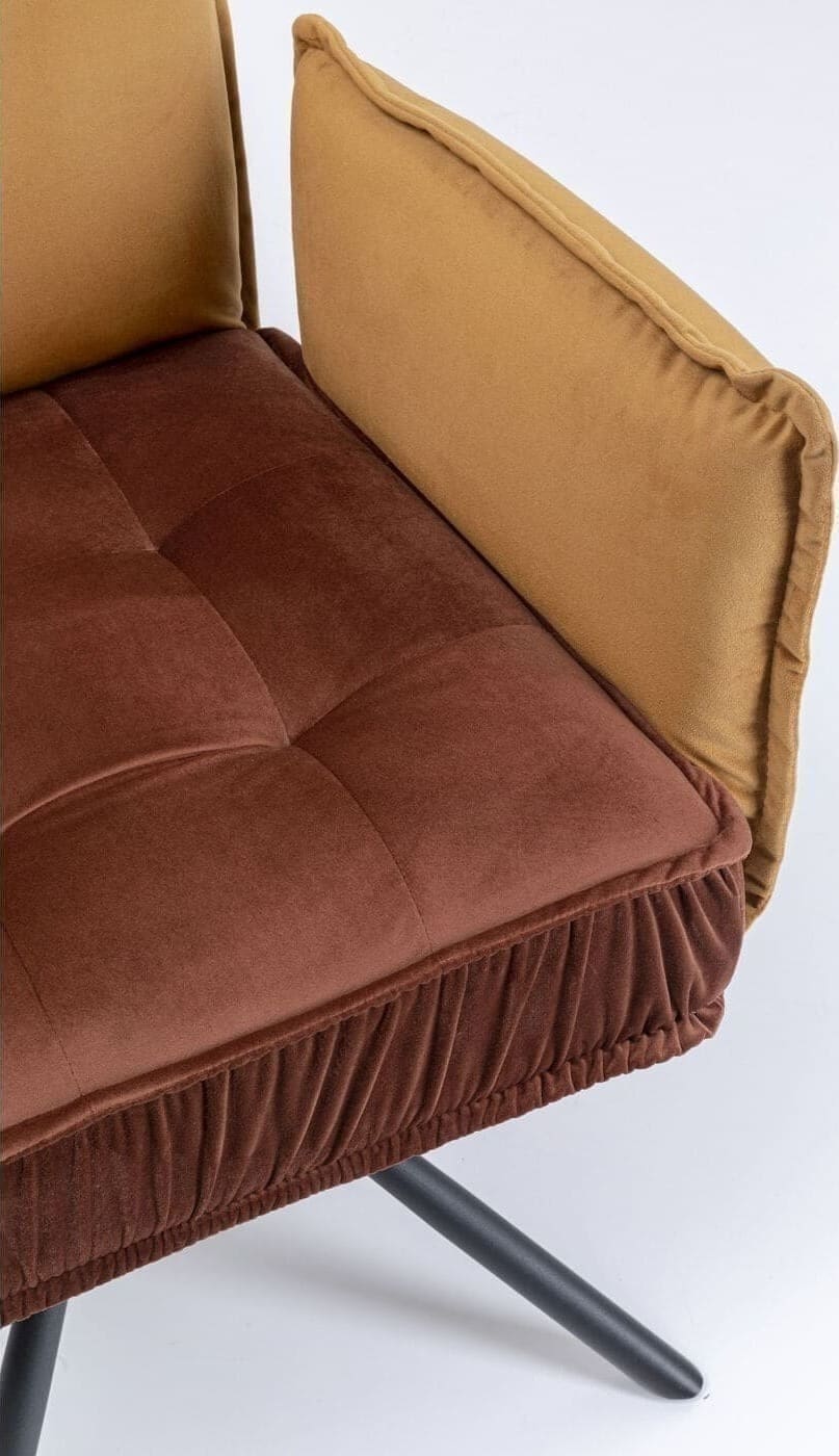 Swivel Armstoel Chelsea Brown Kare Design Armstoel 85770