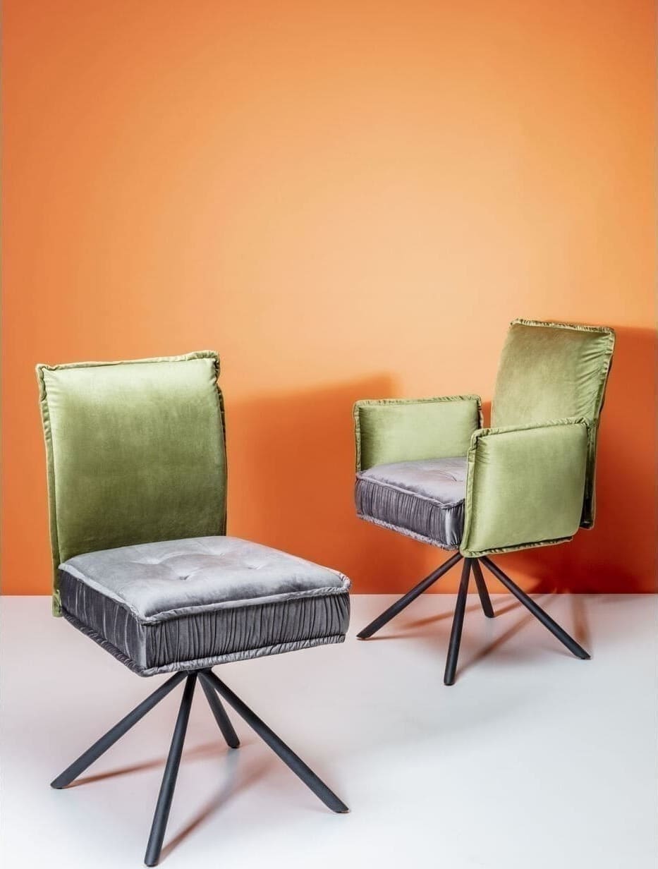 Swivel Armstoel Chelsea Green Kare Design Armstoel 83544