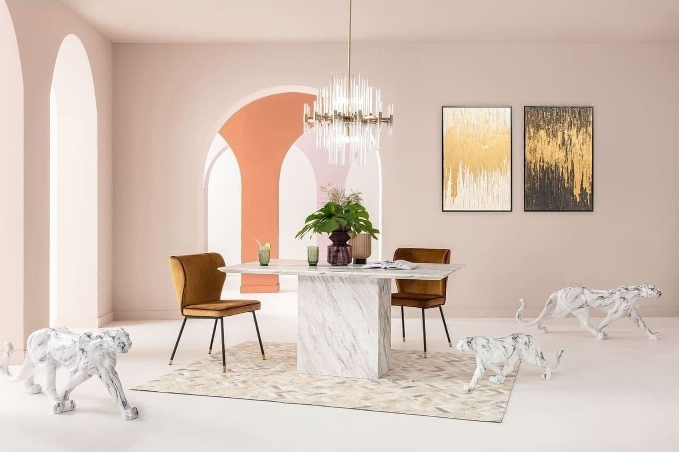 Tafel Artistico Marble 160x90 Kare Design Eettafel 85001
