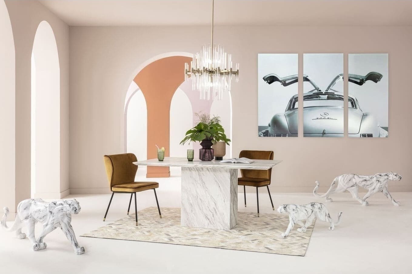 Tafel Artistico Marble 160x90 Kare Design Eettafel 85001