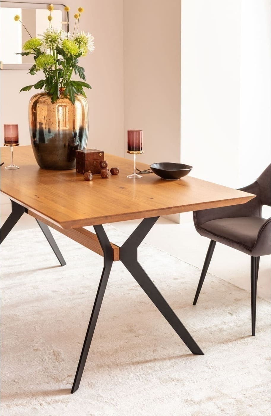 Tafel Downtown Oak 180x90cm Kare Design Eettafel 83160
