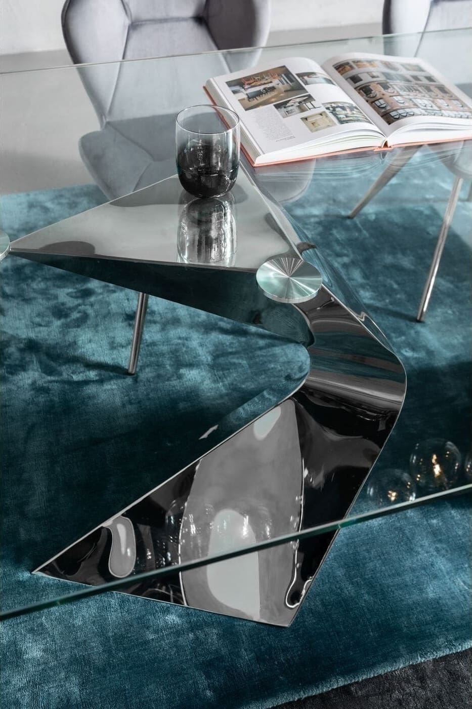Tafel Gloria Chrome 200x100cm Kare Design Eettafel 81924