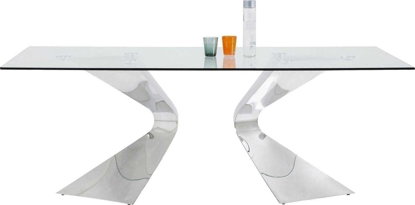 Tafel Gloria Chrome 200x100cm Kare Design Eettafel 81924