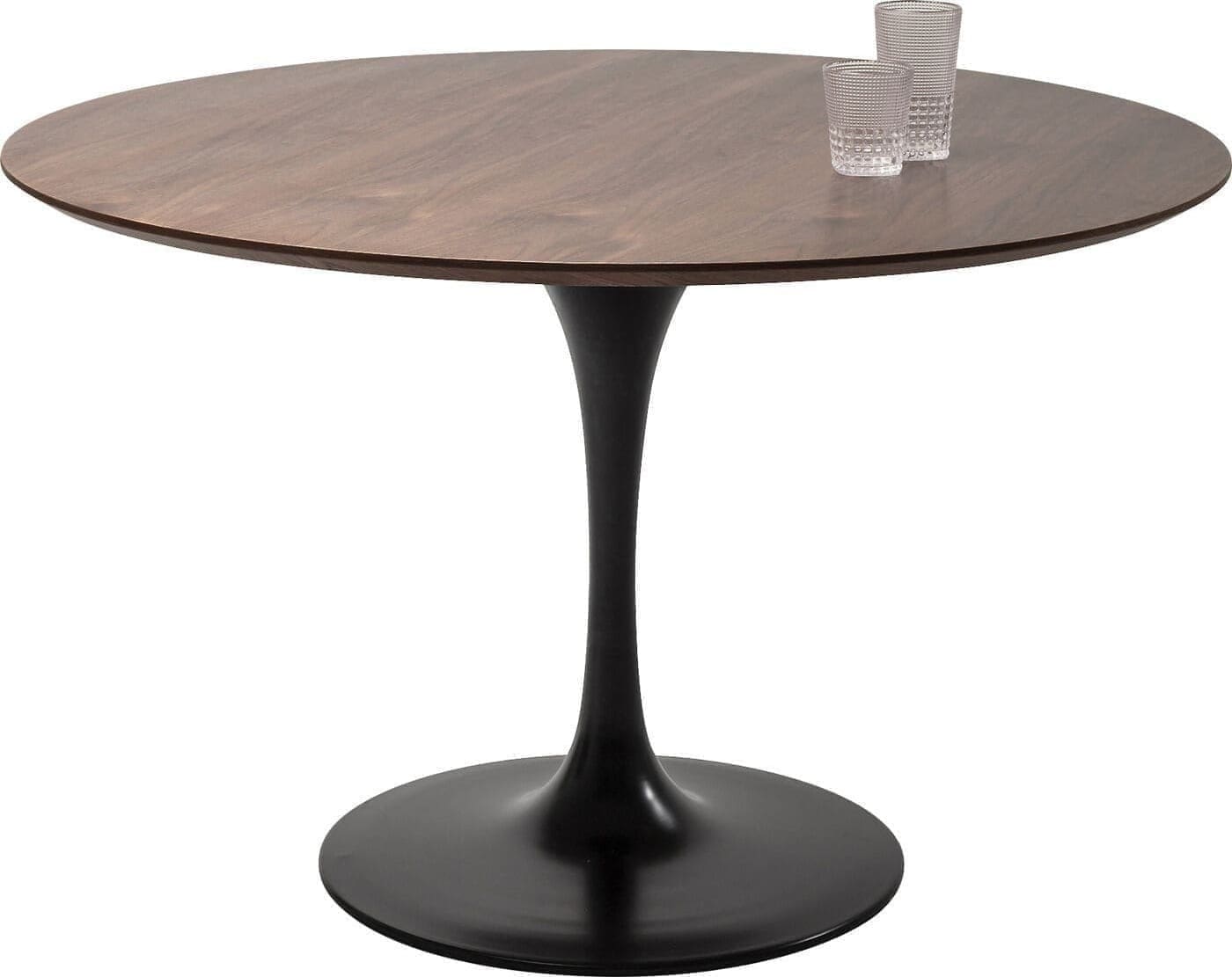 Tafel Invitation Set Walnut Black Ø120cm Kare Design Eettafel 84403