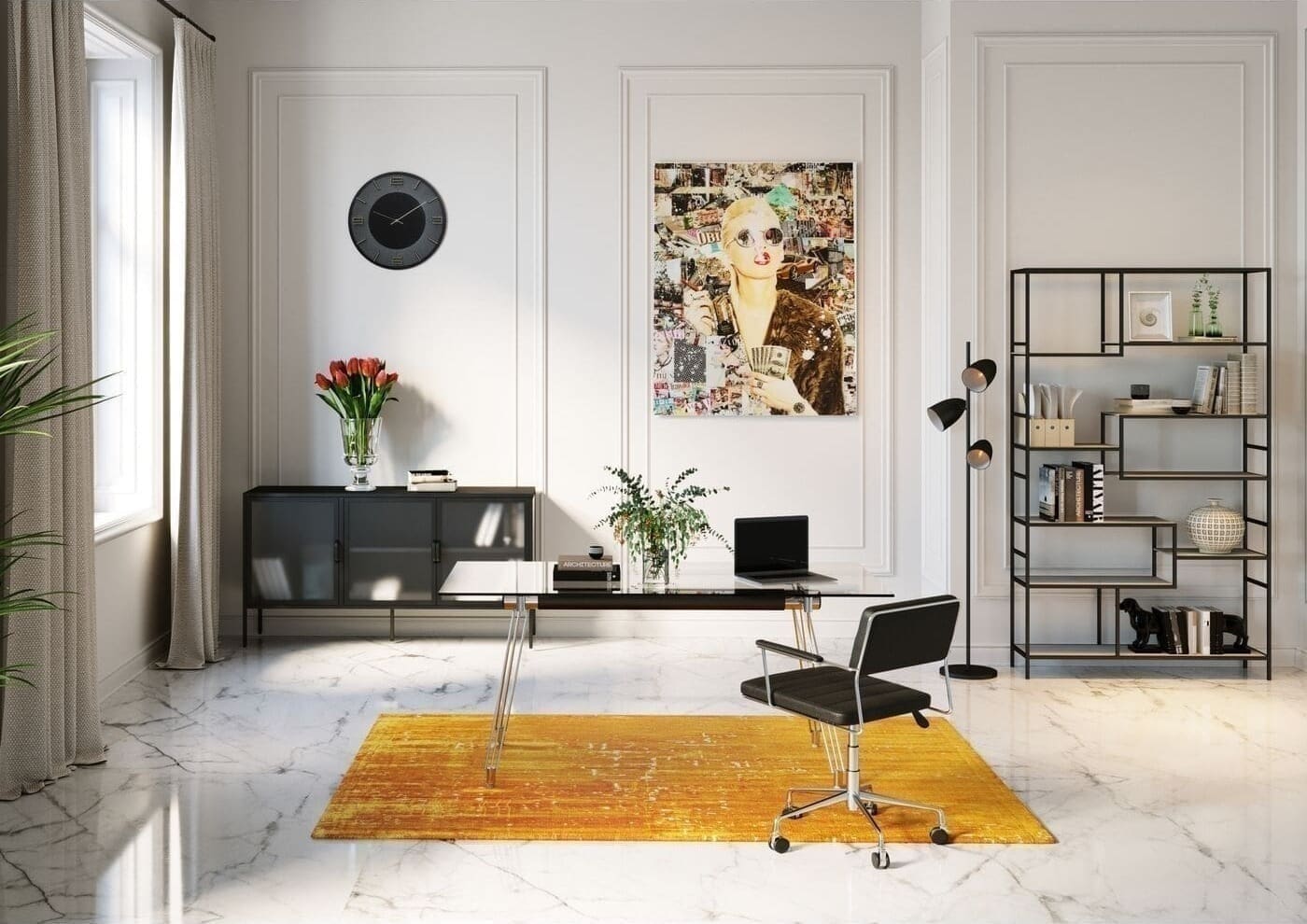 Tafel Officia Tempered Glass 160x80 cm Kare Design Eettafel 9162
