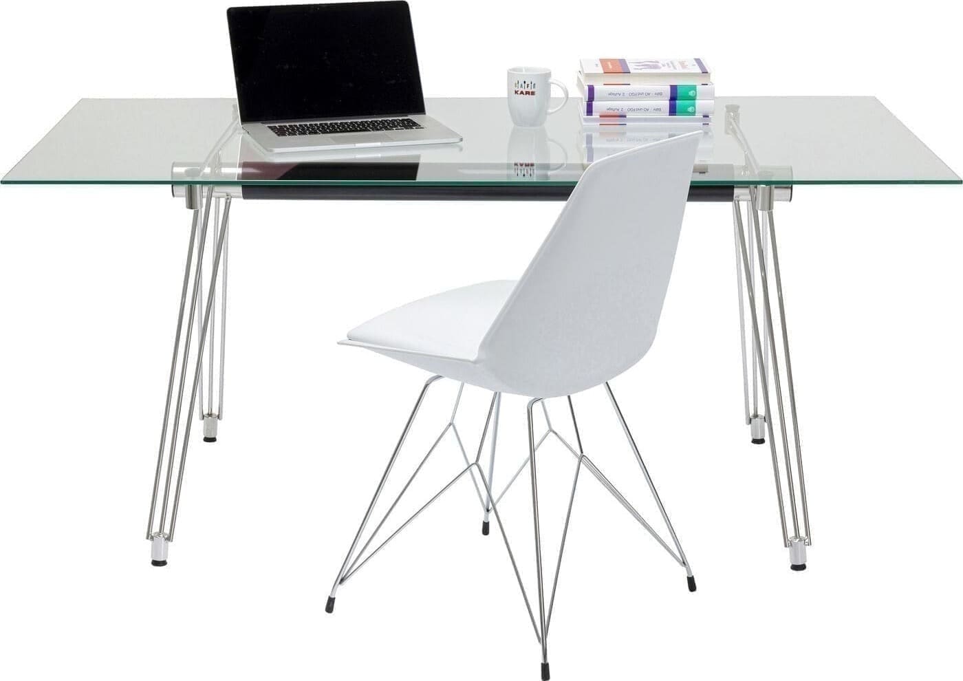 Tafel Officia Tempered Glass 160x80 cm Kare Design Eettafel 9162
