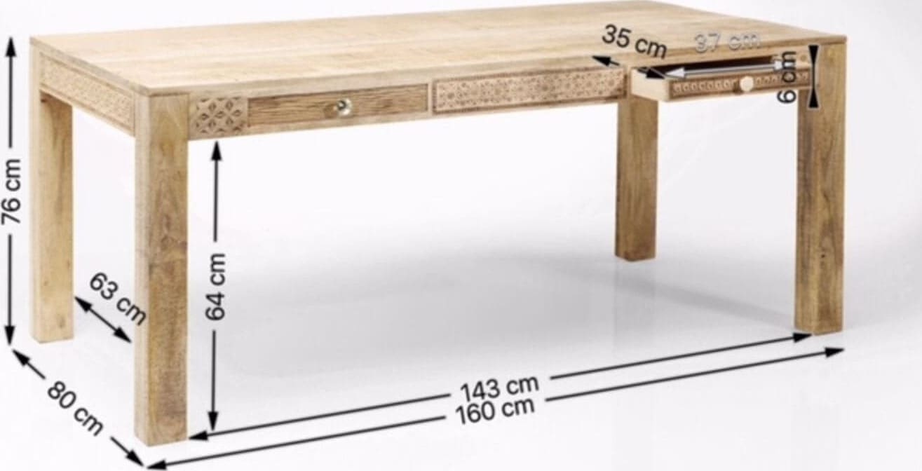 Tafel Puro Plain 160x80cm Kare Design Eettafel 81937