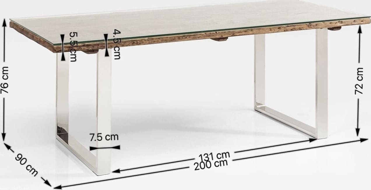 Tafel Rustico 200x90cm Kare Design Eettafel 82849