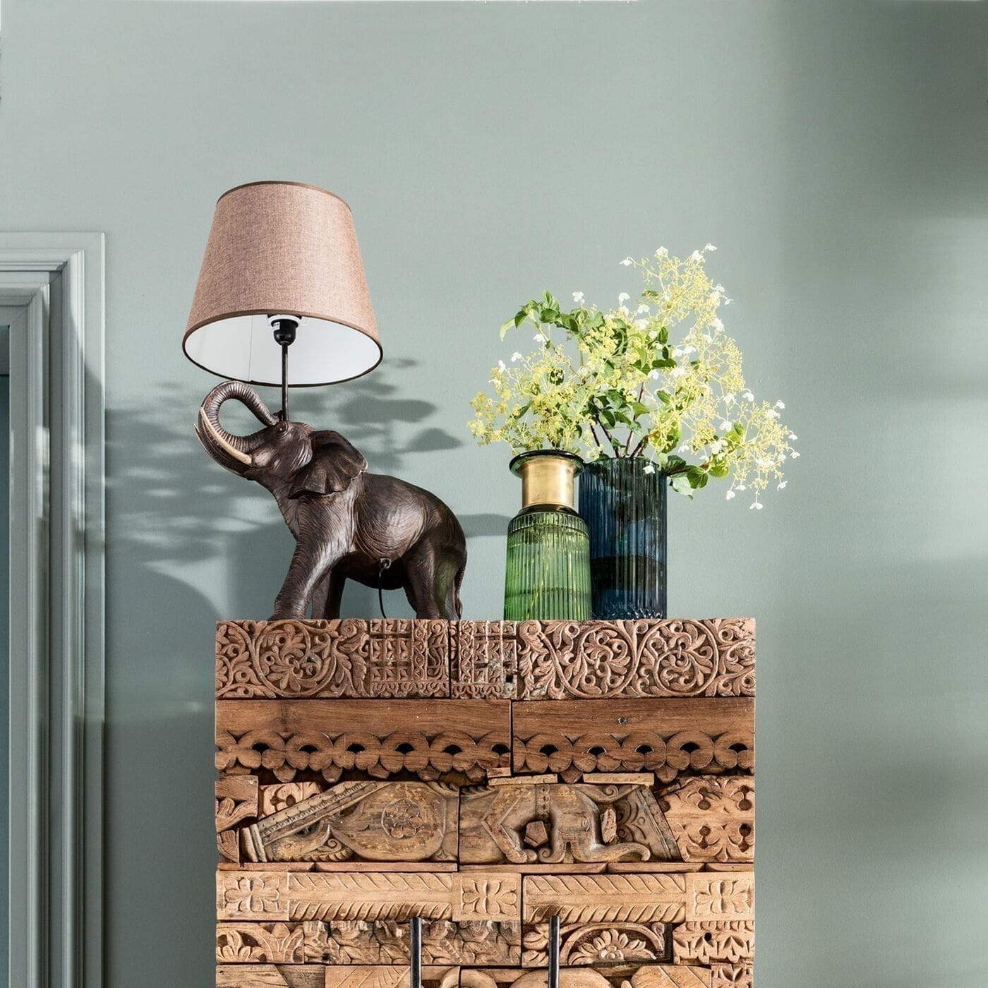 Tafellamp Animal Elephant Safari 74cm Kare Design Tafellamp 32775