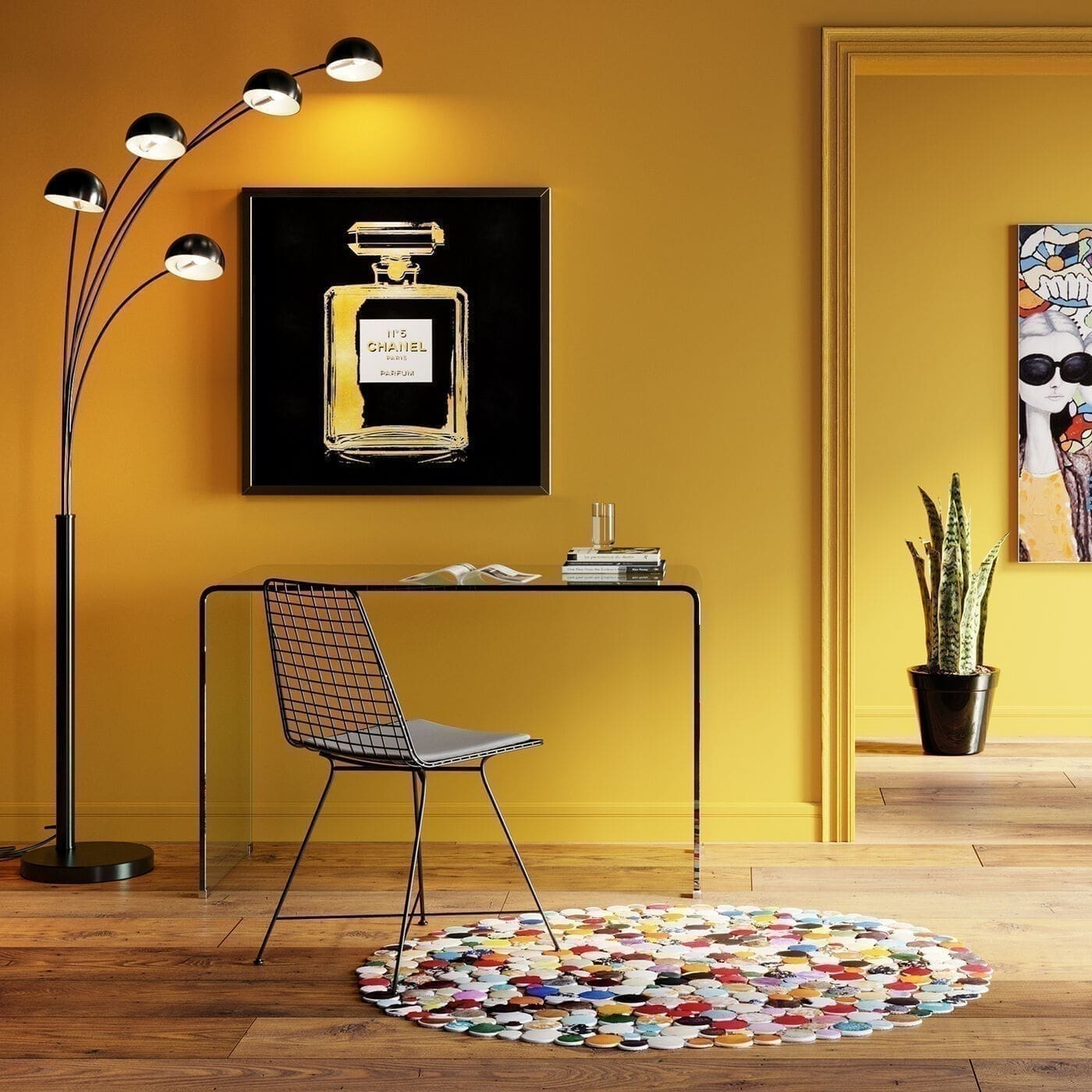 Vloerkleed Circle Multi Ø150cm Kare Design Vloerkleed 69825