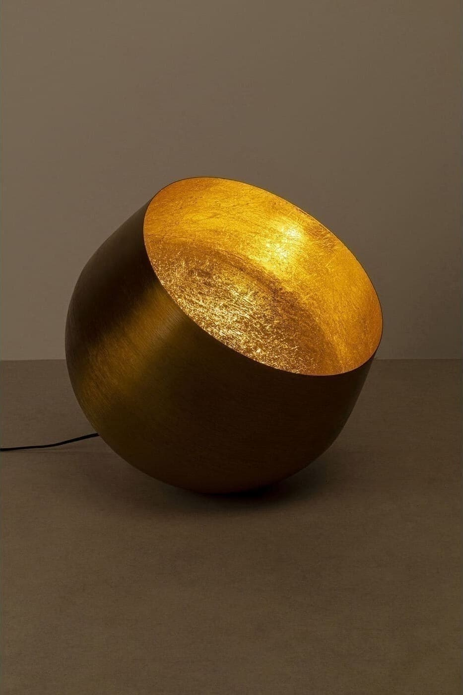 Vloerlamp Apollon Smooth Gold Ø50cm Kare Design Vloerlamp 54318