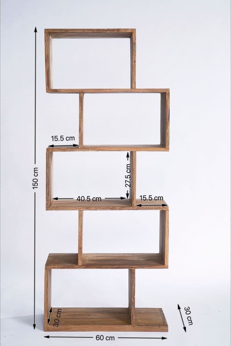 Wandplank Authentico Zick Zack 60x150cm Kare Design Wandplank 74771