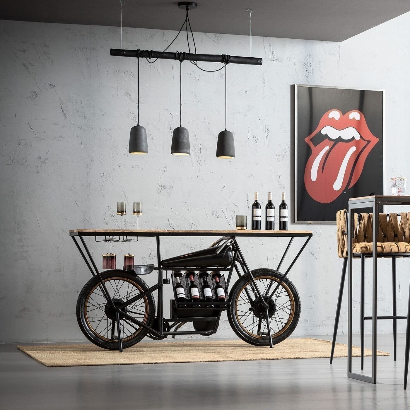 Wandtafel Motorbike Black Kare Design Wandtafel 84538