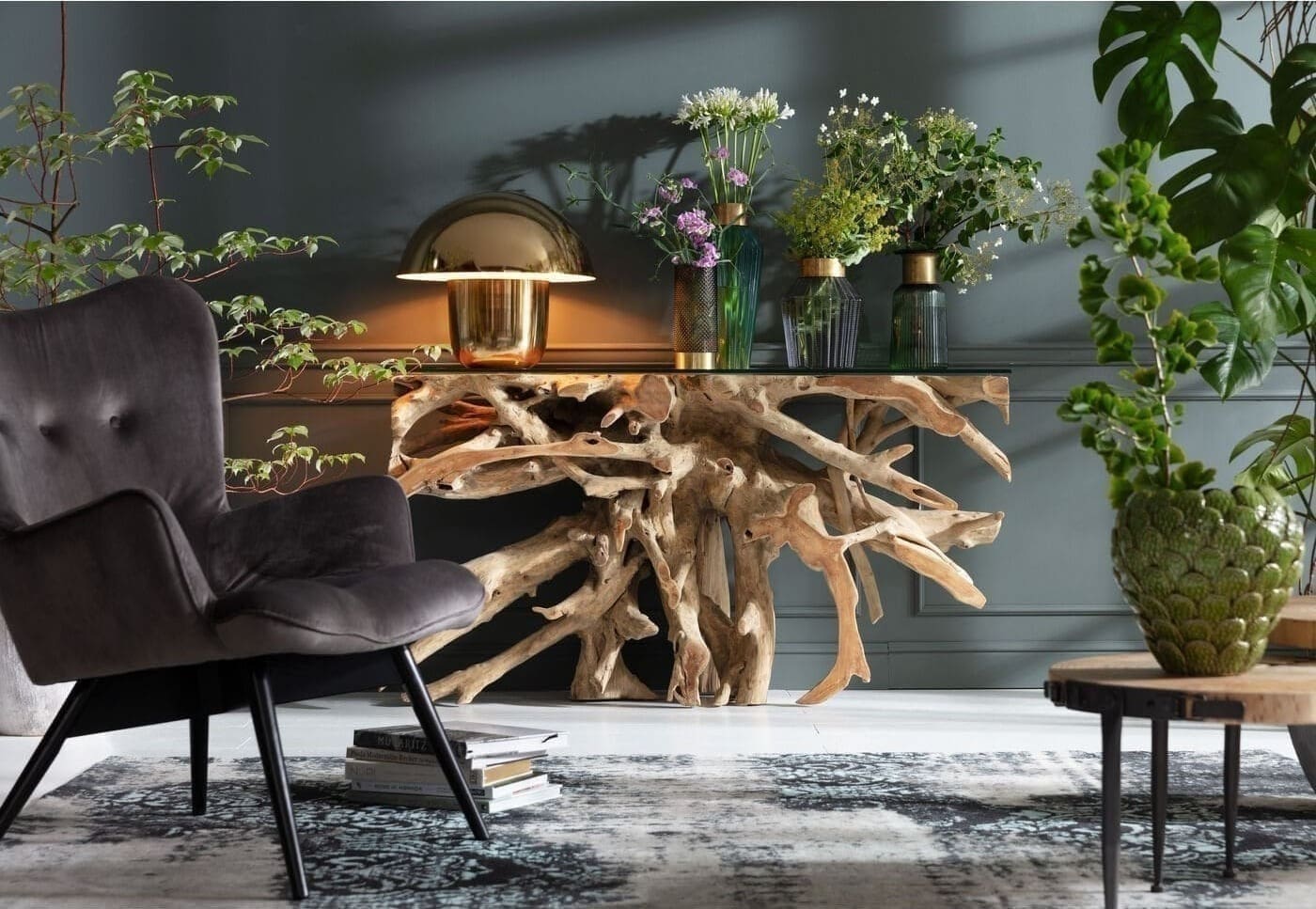 Wandtafel Roots 150x40cm Kare Design Wandtafel 81841