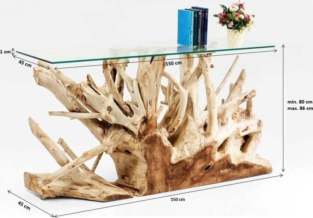 Wandtafel Roots 150x40cm Kare Design Wandtafel 81841