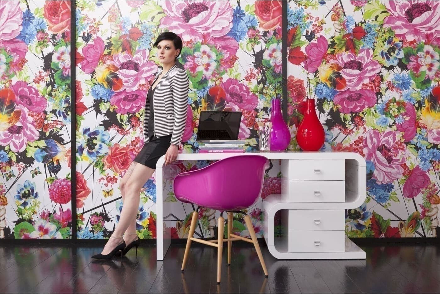 White Club Bureau Snake 150x70cm Kare Design Bureau 75193