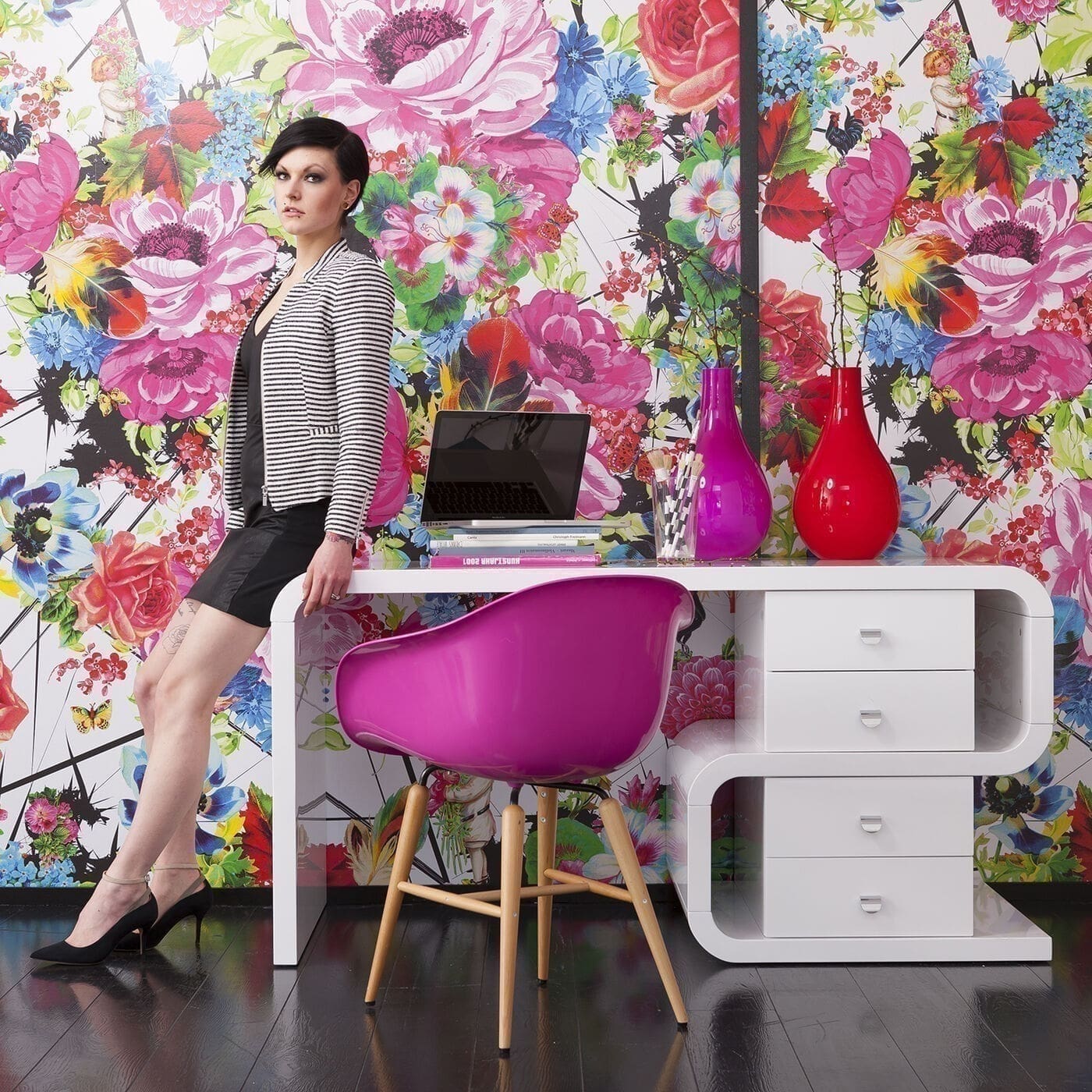 White Club Bureau Snake 150x70cm Kare Design Bureau 75193