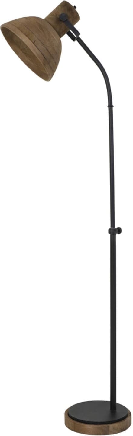 Vloerlamp Imbert - Hout Bruin+mat Zwart Light & Living Vloerlamp 1848384