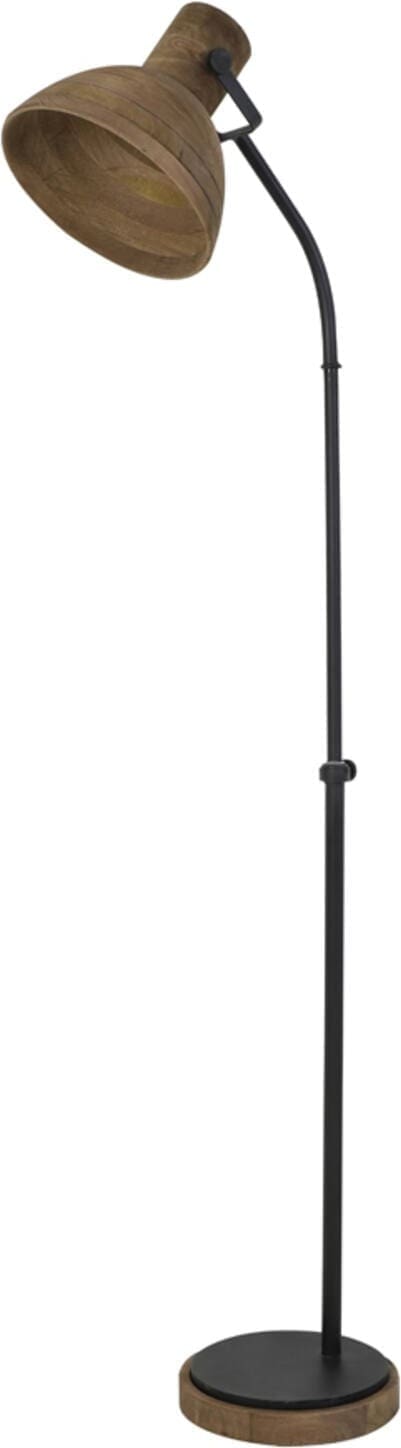 Vloerlamp Imbert - Hout Bruin+mat Zwart Light & Living Vloerlamp 1848384