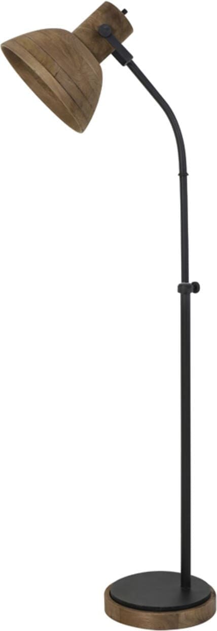 Vloerlamp Imbert - Hout Bruin+mat Zwart Light & Living Vloerlamp 1848384