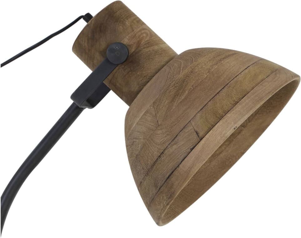 Vloerlamp Imbert - Hout Bruin+mat Zwart Light & Living Vloerlamp 1848384