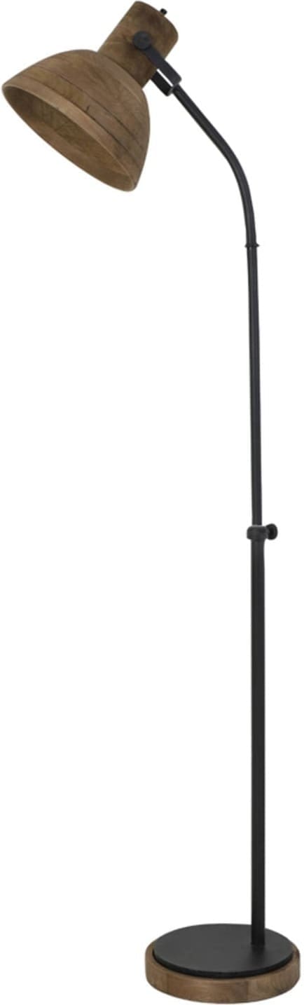 Vloerlamp Imbert - Hout Bruin+mat Zwart Light & Living Vloerlamp 1848384