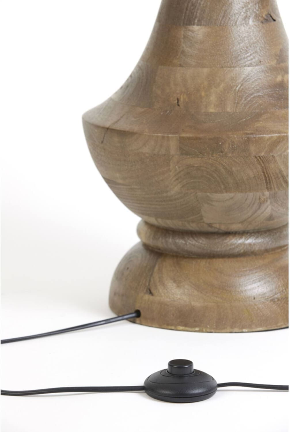 Vloerlamp Nicolo - Hout Mat Bruin Light & Living Vloerlamp 7038564