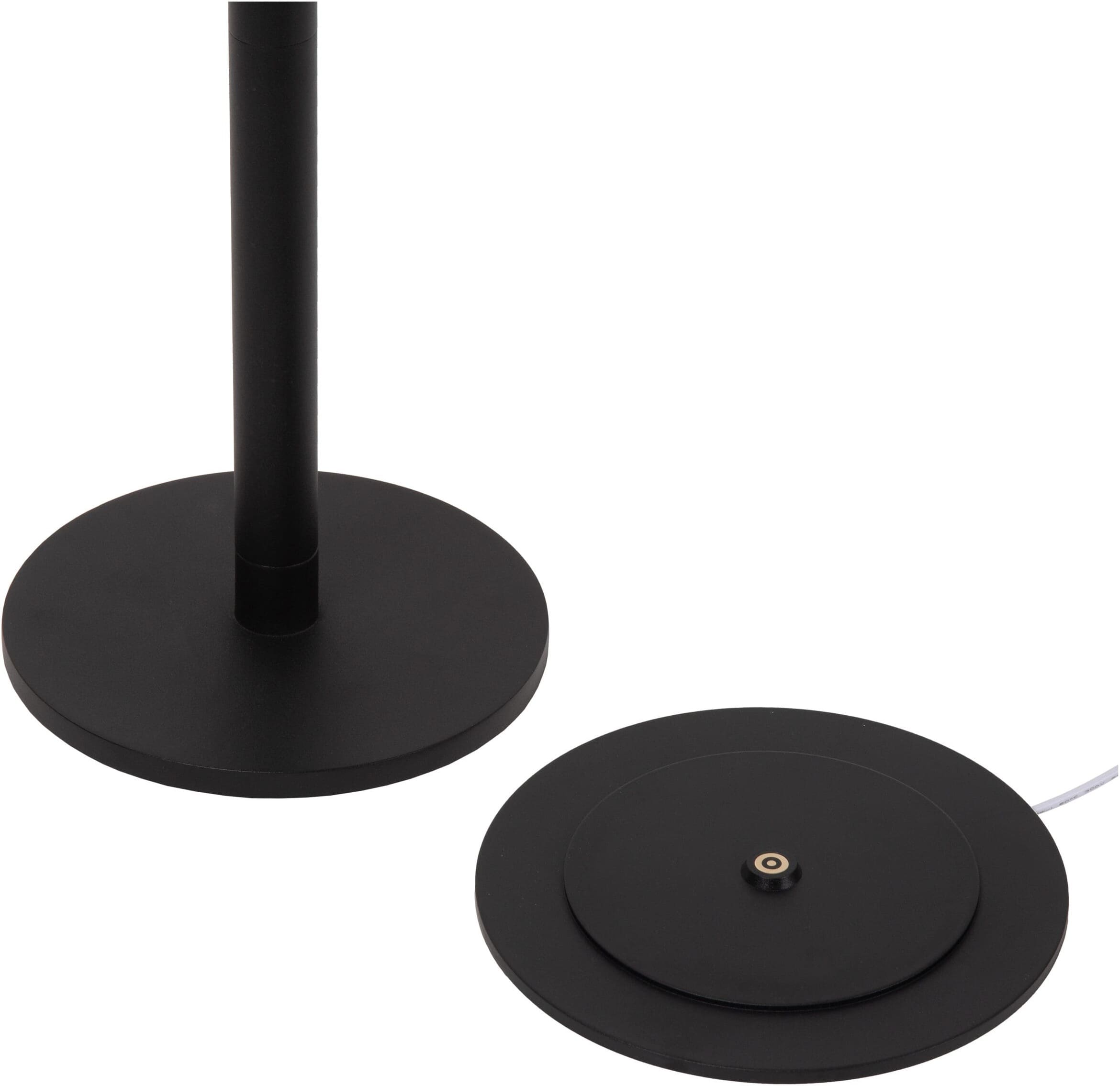 ANTRIM Oplaadbare Leeslamp Binnen/Buiten Accu/Batterij LED Dimb. 1x2,2W 2700K IP54 Met Draadloos Oplaadstation - Zwart Lucide Vloerlmp 27703/02/30