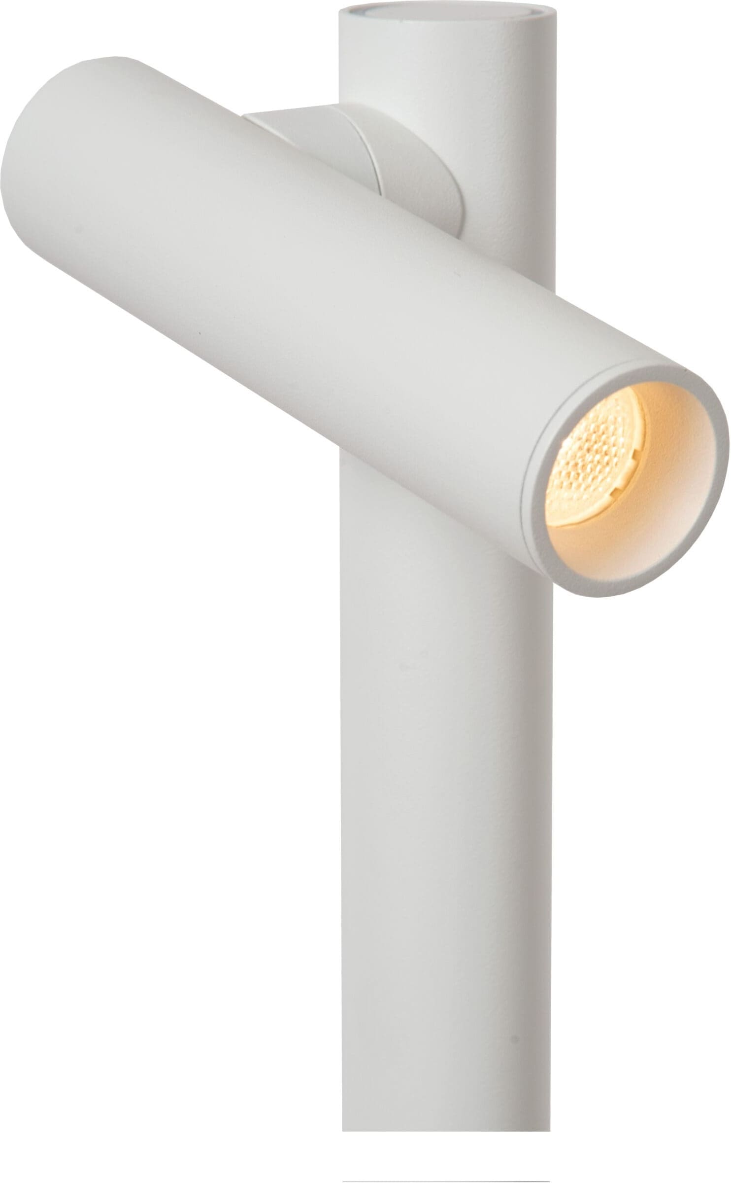 ANTRIM Oplaadbare Leeslamp Binnen/Buiten Accu/Batterij LED Dimb. 2x2,2W 2700K IP54 Met Draadloos Oplaadstation - Wit Lucide Vloerlmp 27703/04/31