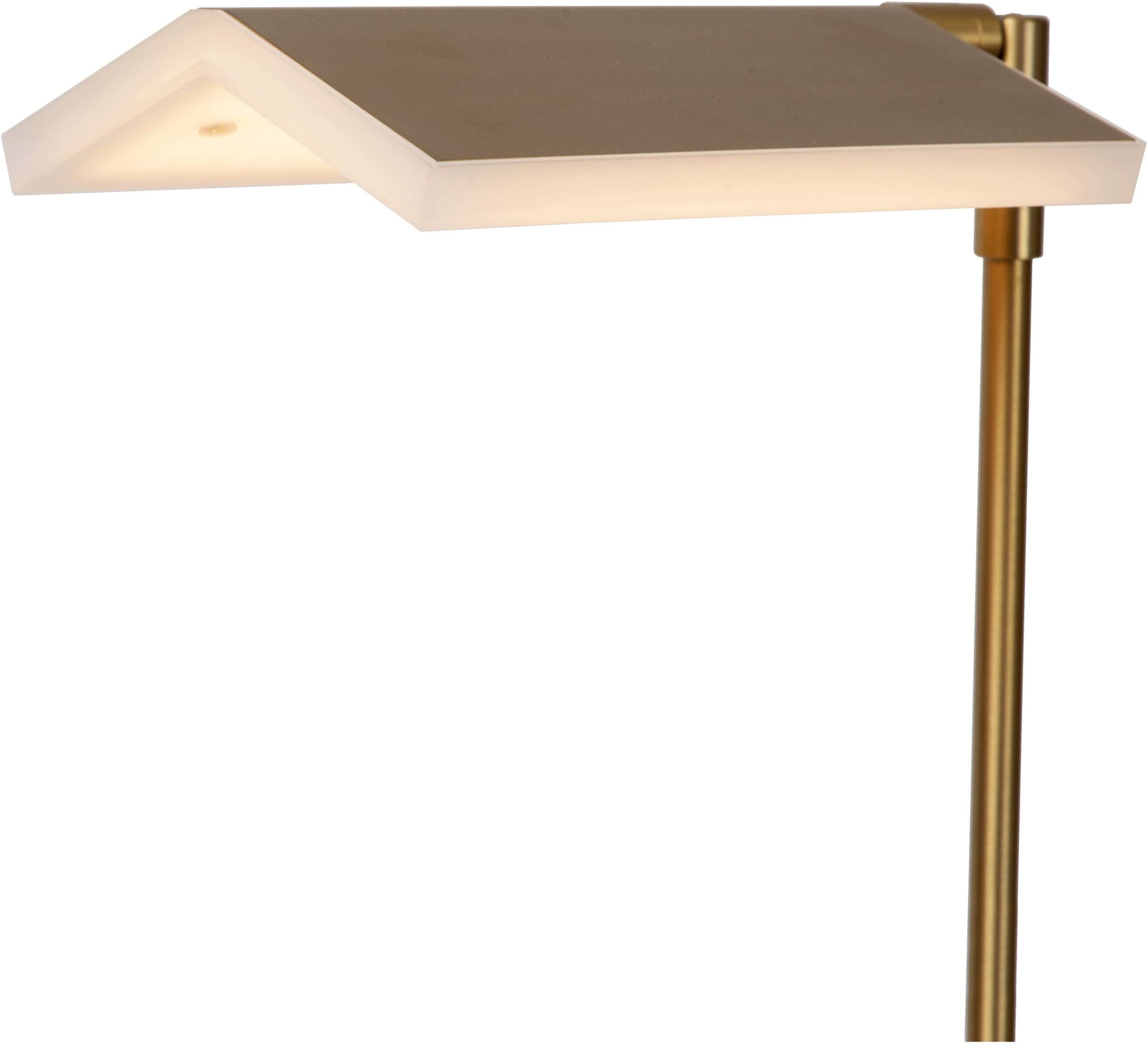 Aaron Leeslamp Led Dimb. 1x12w 2700k/4000k - Mat Goud / Messing Lucide Vloerlmp 19730/10/02