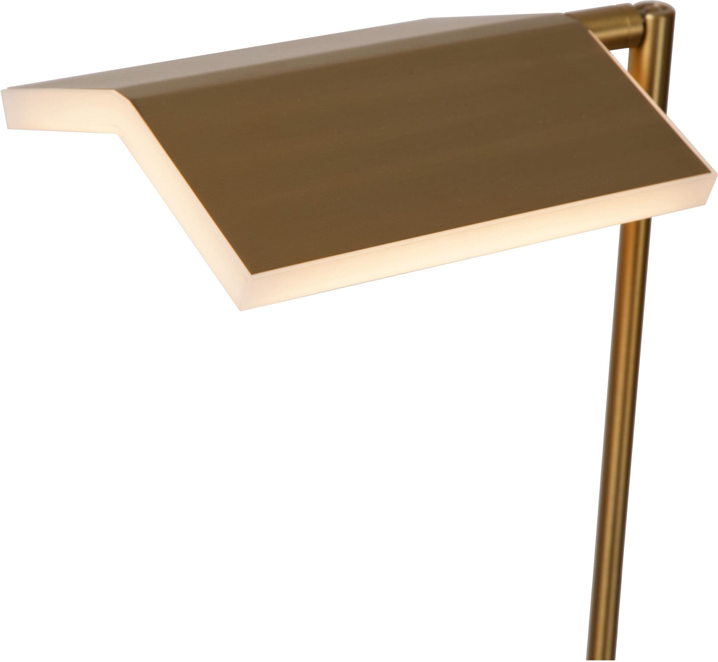 Aaron Leeslamp Led Dimb. 1x12w 2700k/4000k - Mat Goud / Messing Lucide Vloerlmp 19730/10/02