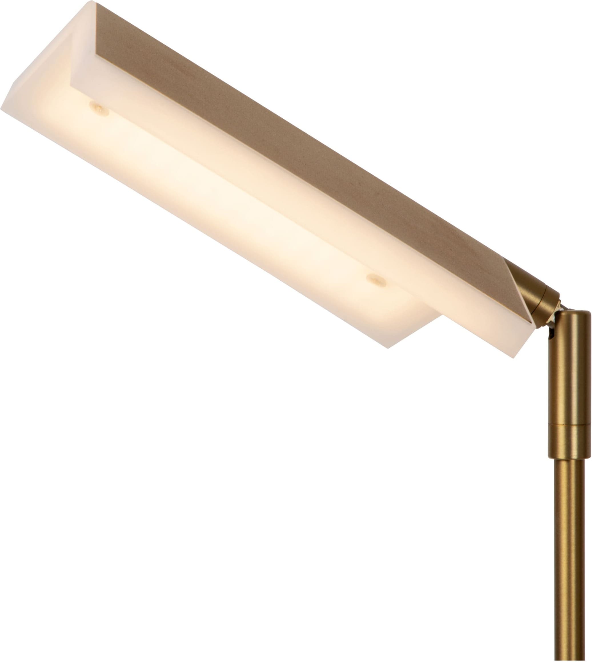 Aaron Leeslamp Led Dimb. 1x12w 2700k/4000k - Mat Goud / Messing Lucide Vloerlmp 19730/10/02