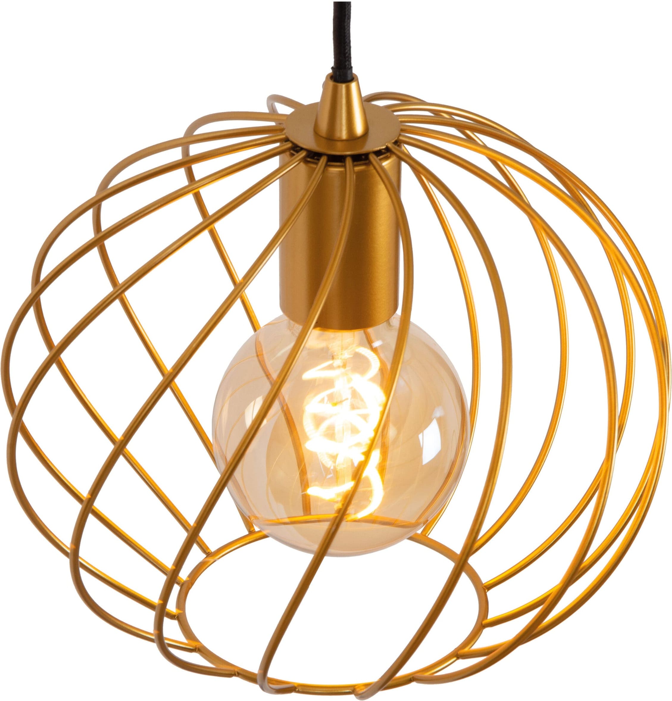 Danza Hanglamp Ø50 cm 3xe27 - Mat Goud / Messing Lucide Hanglamp 21428/13/02