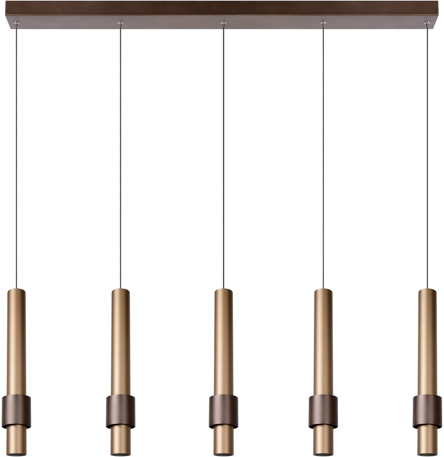 MARGARY Hanglamp LED Dimb. 5x4,2W 2700K - Koffie Lucide Hanglamp 24402/30/96